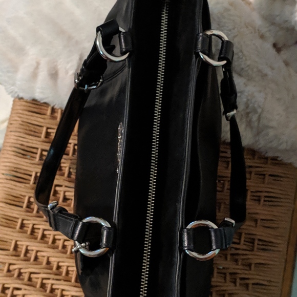Coach Black Leather Shoulder Tote - Picture 3 of 8